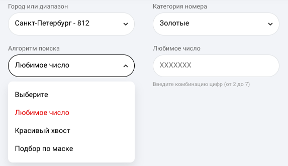 Алгоритмы подбора виртуального номера телефона