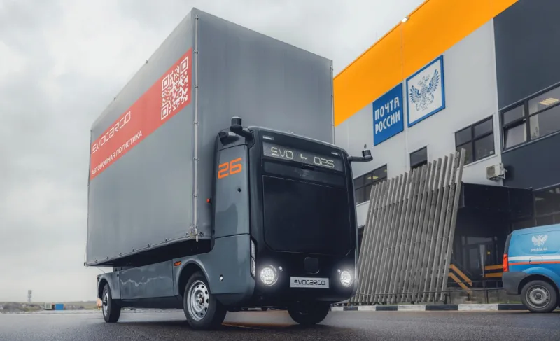 Беспилотный грузовик, который тестируют в аэропорту «Внуково-2»